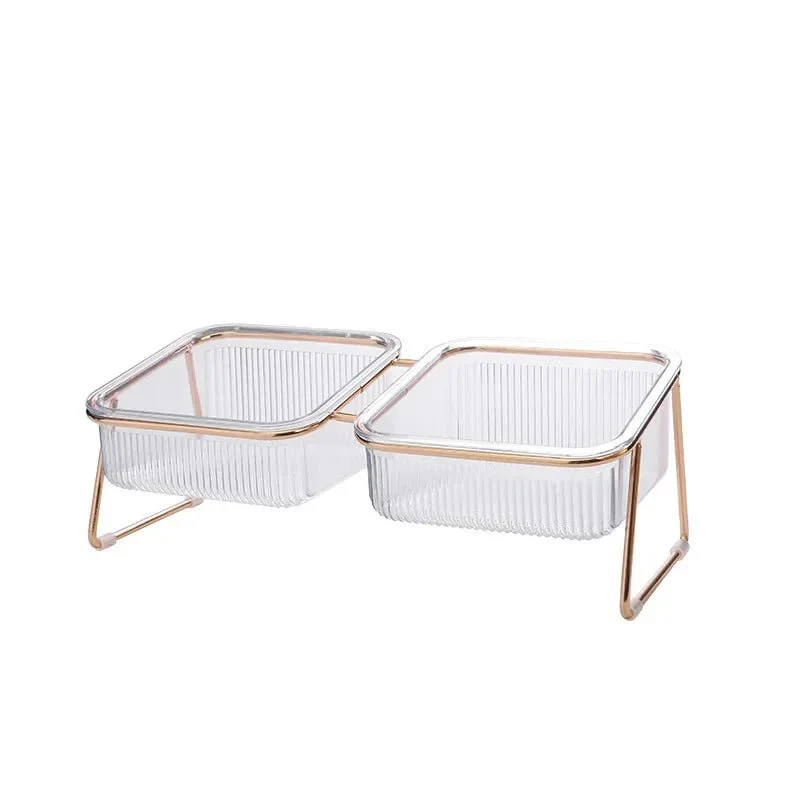 Gamelle Surélevée Transparente Chien Ergonomique