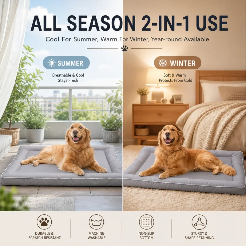 Matelas Étanche Résistant aux Morsures pour Grand Chien