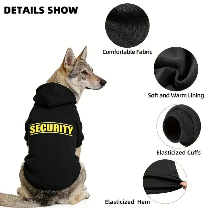 Sweat à Capuche Security Doublé Polaire pour Chien
