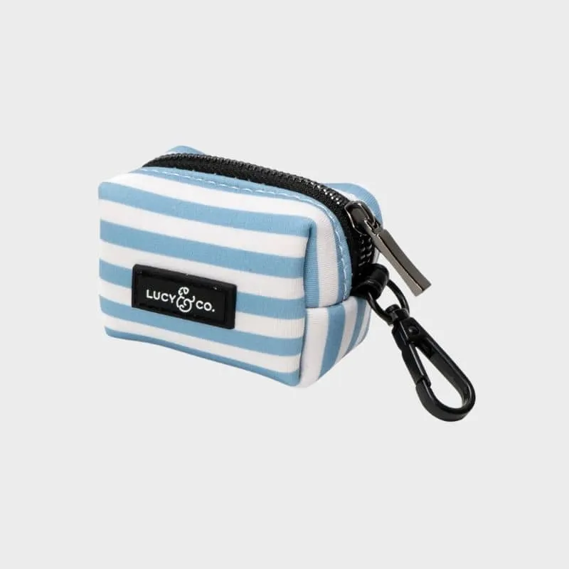 DISTRIBUTEUR DE SACS À DÉJECTION POUR CHIEN - RAYURES BLEUES "SET SAIL"
