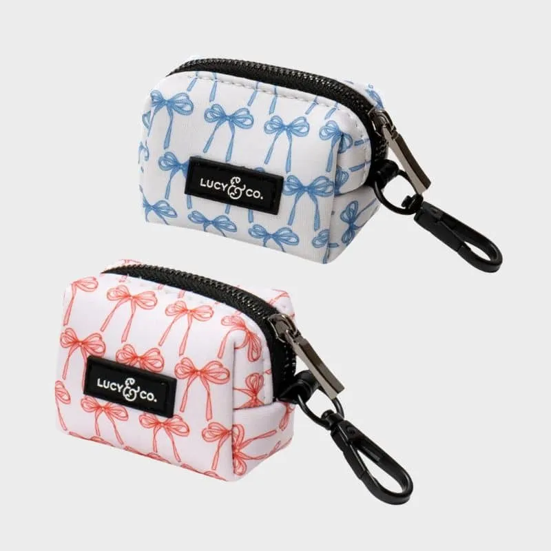 DISTRIBUTEUR DE SACS À DÉJECTION POUR CHIEN - NOEUD ROSE OU BLEU