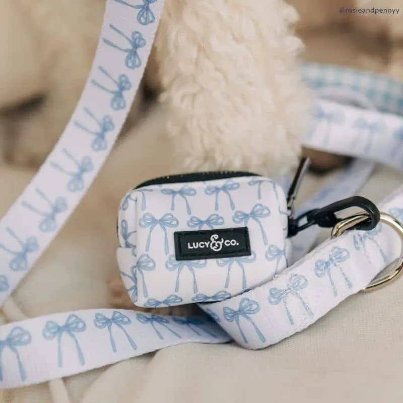 DISTRIBUTEUR DE SACS À DÉJECTION POUR CHIEN - NOEUD ROSE OU BLEU