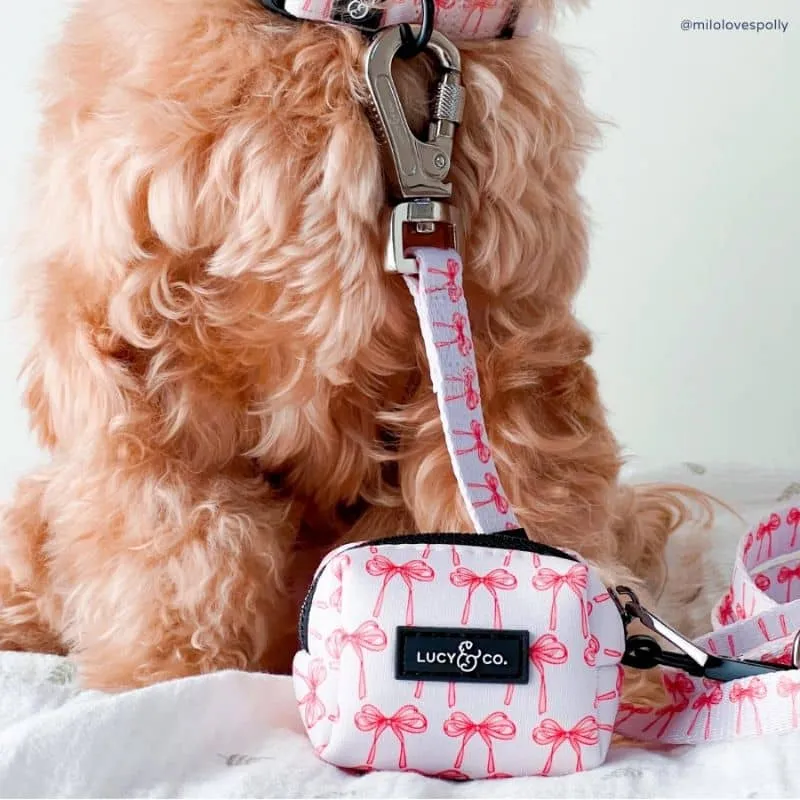 DISTRIBUTEUR DE SACS À DÉJECTION POUR CHIEN - NOEUD ROSE OU BLEU