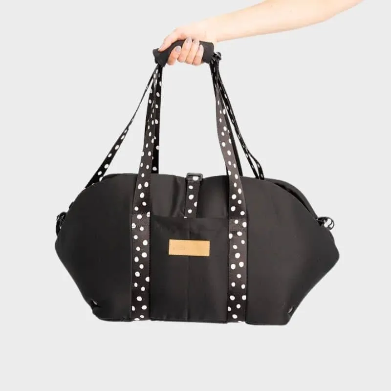 SAC DE TRANSPORT CONVERTIBLE 3-EN-1 - NOIR PETIT POIS