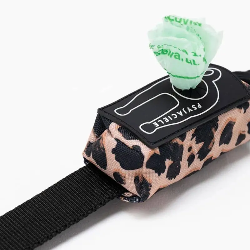 DISTRIBUTEUR DE SACS À DÉJECTION FAIT EN EUROPE 🇪🇺 - AVEC ÉLASTIQUE IDÉAL LAISSE ENROULEUR - LÉOPARD