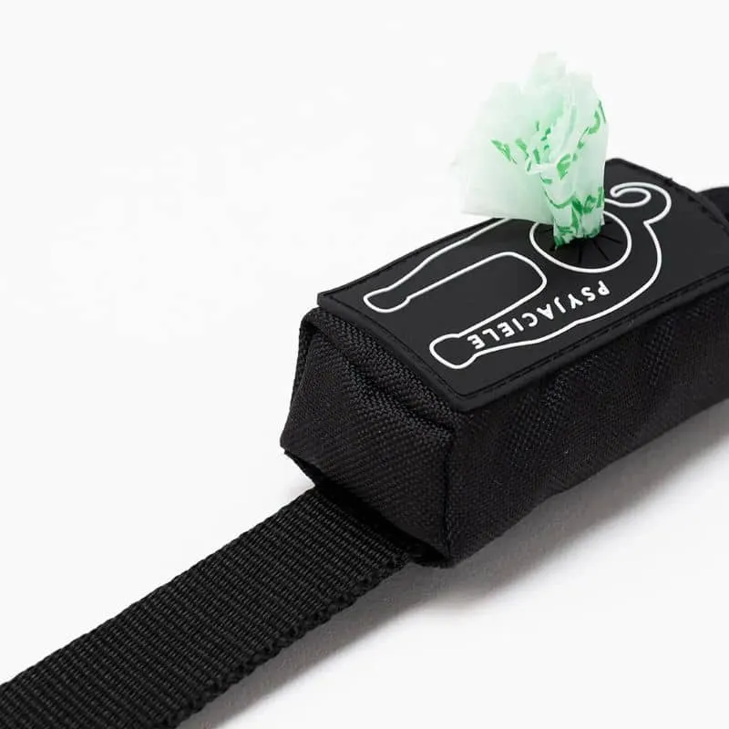 DISTRIBUTEUR DE SACS À DÉJECTION FAIT EN EUROPE 🇪🇺 - AVEC ÉLASTIQUE IDÉAL LAISSE ENROULEUR - NOIR