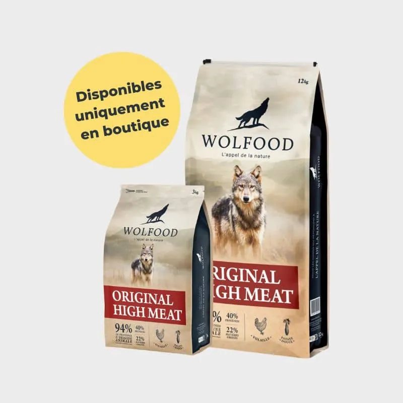 CROQUETTES POUR CHIEN WOLFOOD - ORIGINAL HIGH MEAT (VOLAILLE)
