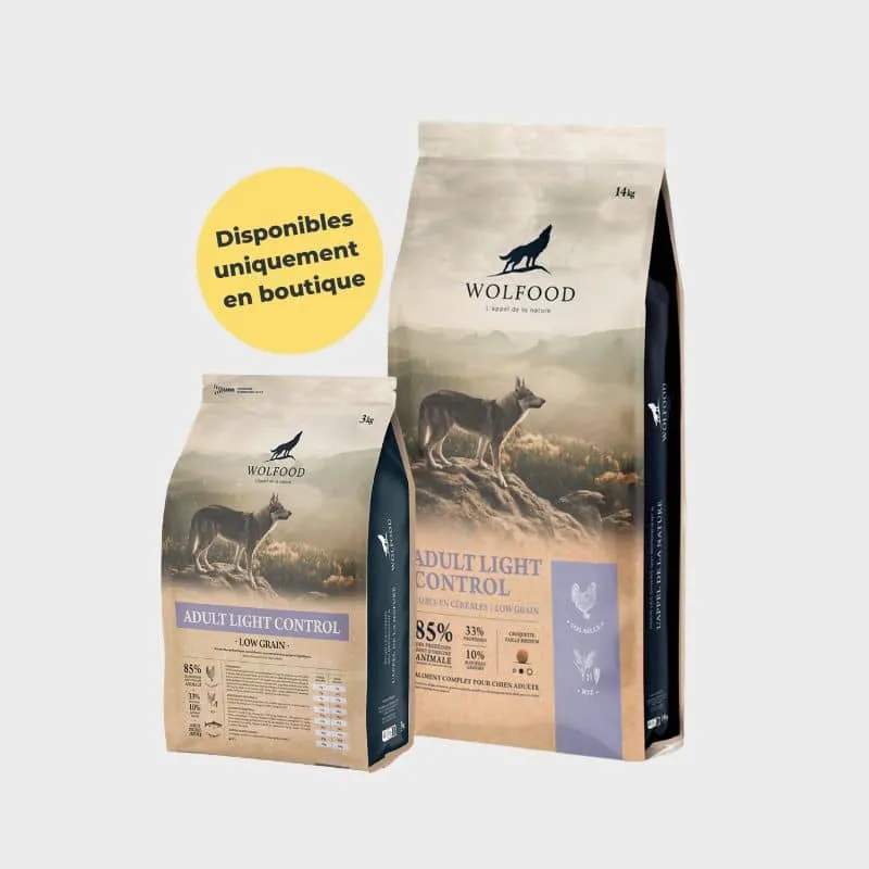 CROQUETTES POUR CHIEN WOLFOOD - ADULT LIGHT CONTROL (VOLAILLE)
