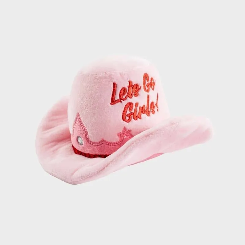 PELUCHE POUR CHIEN - CHAPEAU DE COWBOY ROSE