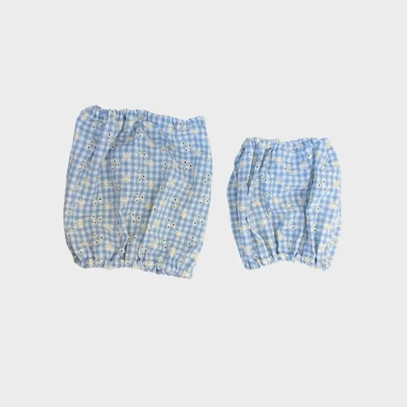 SNOOD POUR CHIEN EN COTON - SEERSUCKER VICHY & BRODERIES ANGLAISES