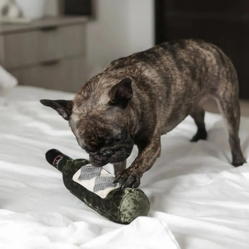 JEU D’OCCUPATION ET DE FOUILLE POUR CHIEN - BOUTEILLE DE VIN "MERLOT" 🍷