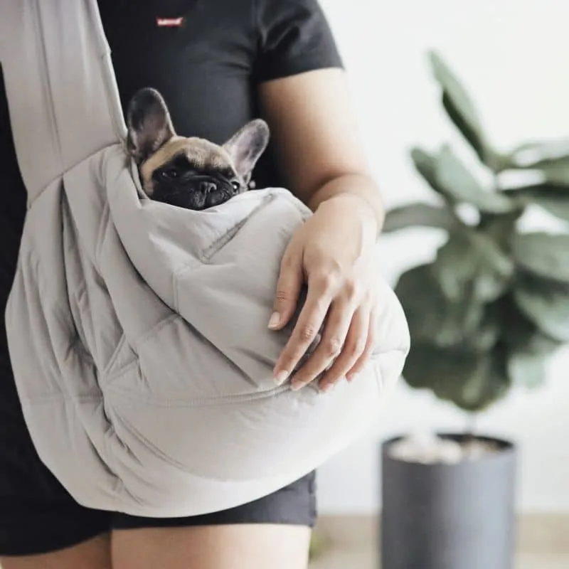 SAC DE TRANSPORT BANDOULIÈRE POUR PETIT CHIEN (<5KG) - GRIS, BEIGE OU KAKI