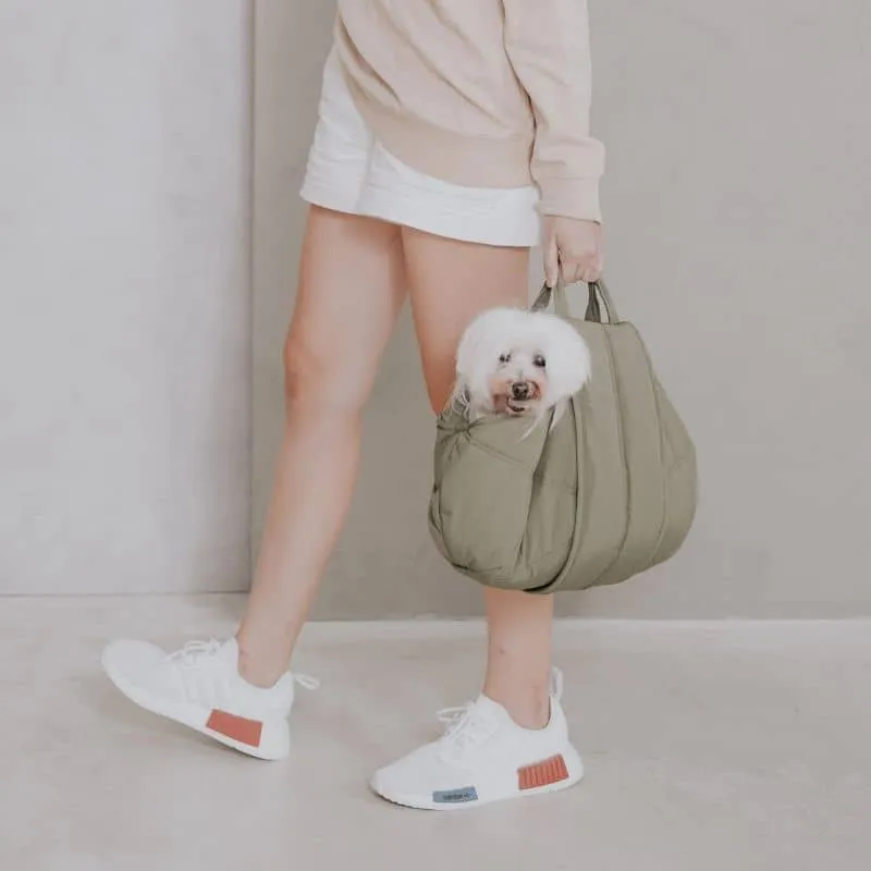 SAC DE TRANSPORT BANDOULIÈRE POUR PETIT CHIEN (<5KG) - GRIS, BEIGE OU KAKI