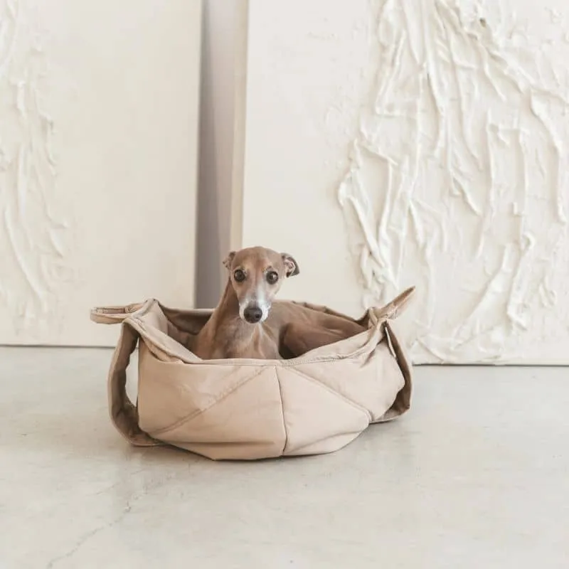 SAC DE TRANSPORT BANDOULIÈRE POUR PETIT CHIEN (<5KG) - GRIS, BEIGE OU KAKI