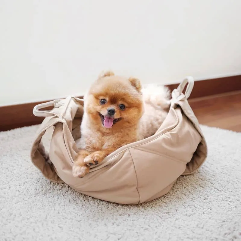 SAC DE TRANSPORT BANDOULIÈRE POUR PETIT CHIEN (<5KG) - GRIS, BEIGE OU KAKI