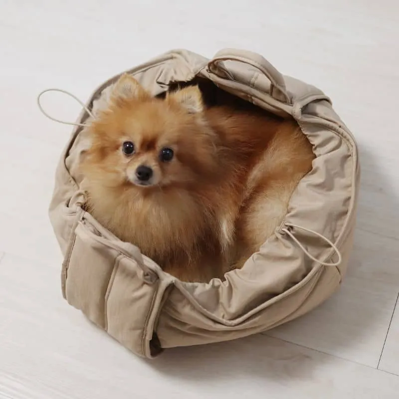SAC DE TRANSPORT BANDOULIÈRE POUR PETIT CHIEN (<5KG) - GRIS, BEIGE OU KAKI
