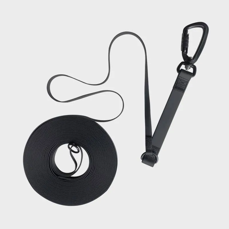 LONGE POUR CHIEN WATERPROOF - NOIR (6 MÈTRES)