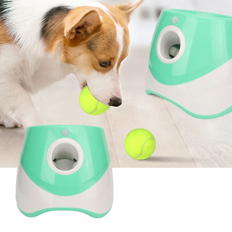 Lanceur de Balle Automatique Chien Rechargeable 3 Modes Menthe