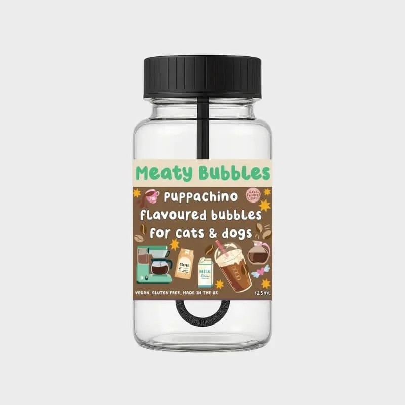 BULLES AROMATISÉES POUR CHIEN ET CHAT - MEATY BUBBLES PUPPACHINO ☕️🫧