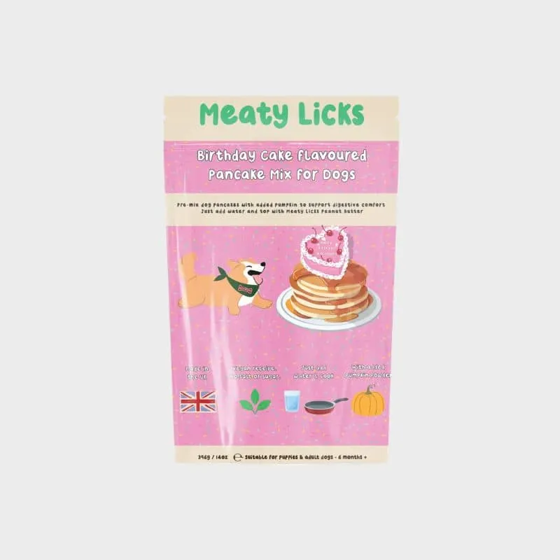 PRÉPARATION POUR PANCAKES ANNIVERSAIRE POUR CHIEN - MEATY LICKS BIRTHDAY CAKE 🎂