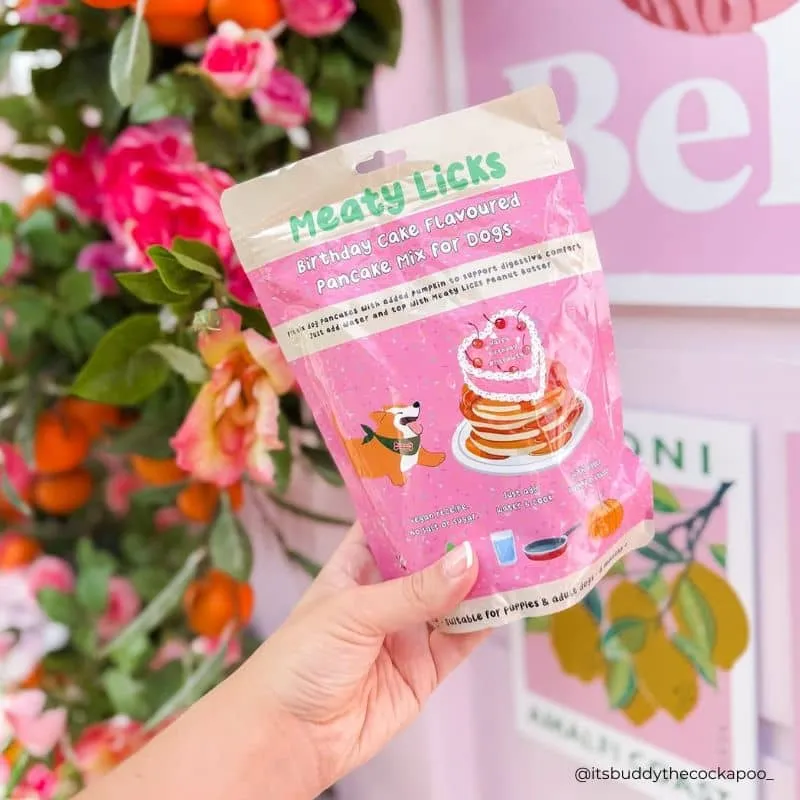PRÉPARATION POUR PANCAKES ANNIVERSAIRE POUR CHIEN - MEATY LICKS BIRTHDAY CAKE 🎂