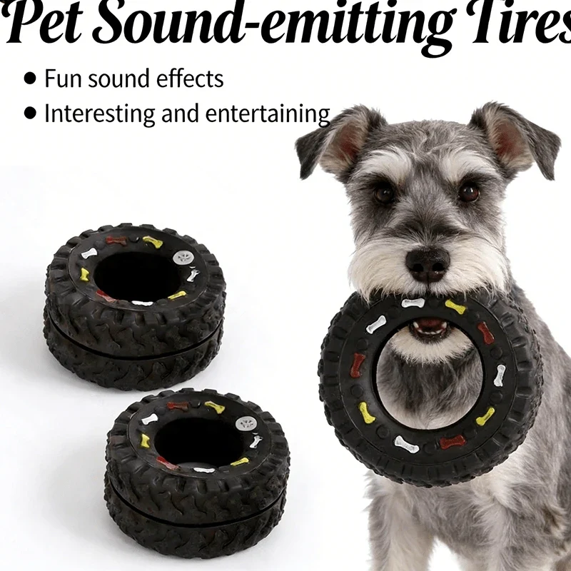Jouet Indestructible Pneu Sonore à Mâcher Gros Chien