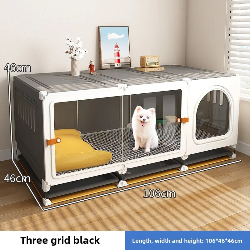 Cage pour Chien d'Intérieur Meuble Transparente Deluxe