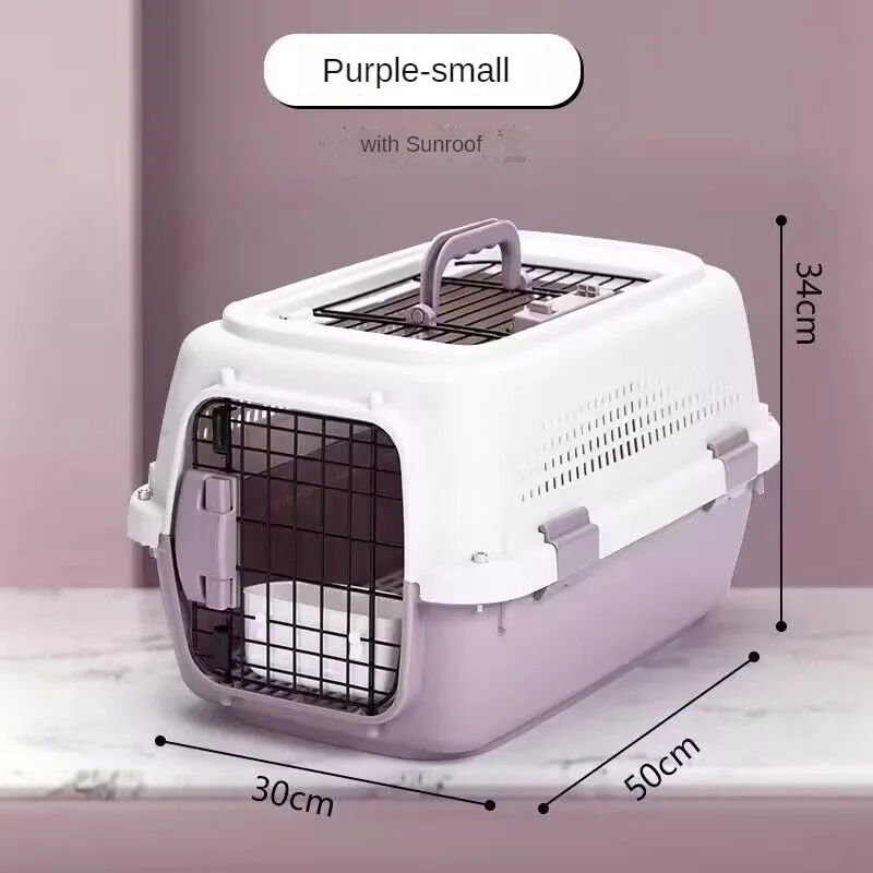 Cage de Transport Petit Chien et Chat Portable Ventilée