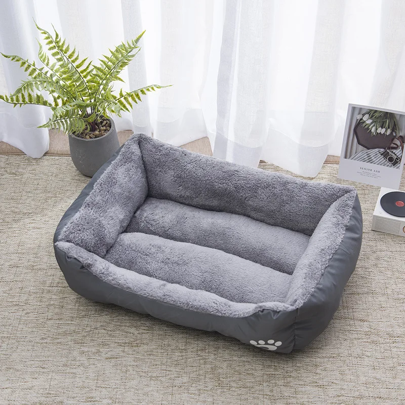 Lit Carré pour Grand Chien Doux et Chaud d'Hiver