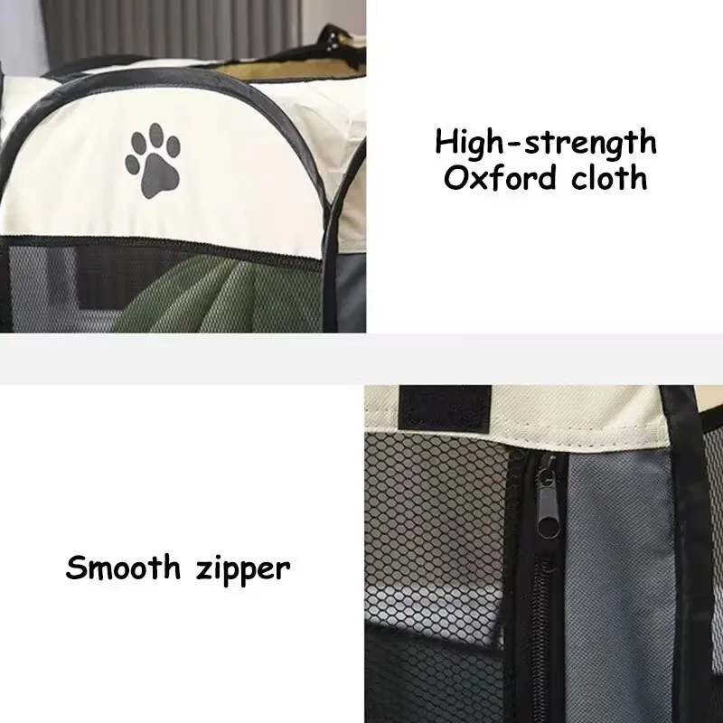 Tente pour Chien Octogonale Niche Pliable Montage Rapide