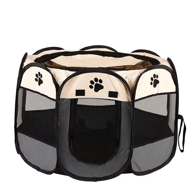 Tente pour Chien Octogonale Niche Pliable Montage Rapide