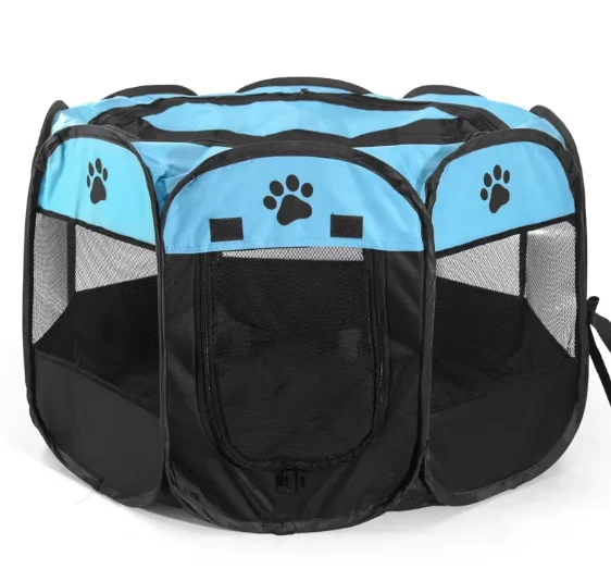 Tente pour Chien Octogonale Niche Pliable Montage Rapide