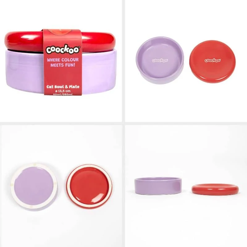 GAMELLE BENTO EN CÉRAMIQUE POUR CHAT - BOL ET SOUCOUPE