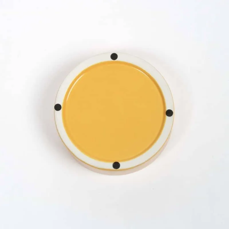 GAMELLE EN CÉRAMIQUE POUR CHIEN - SMILEY JAUNE 🙂