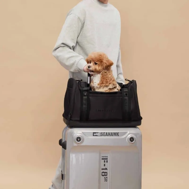 SAC DE TRANSPORT POUR CHIEN ET CHAT HOMOLOGUÉ AVION - "ONBOARD TRAVEL PET CARRIER" NOIR ✈️