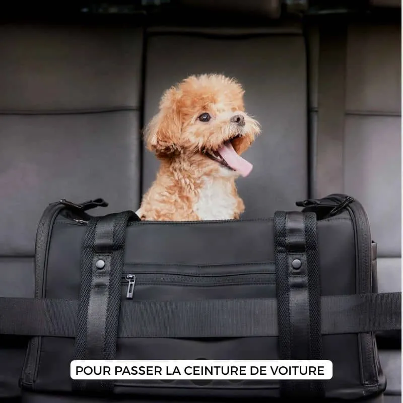 SAC DE TRANSPORT POUR CHIEN ET CHAT HOMOLOGUÉ AVION - "ONBOARD TRAVEL PET CARRIER" NOIR ✈️