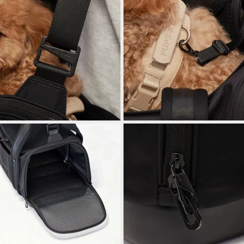 SAC DE TRANSPORT POUR CHIEN ET CHAT HOMOLOGUÉ AVION - "ONBOARD TRAVEL PET CARRIER" NOIR ✈️