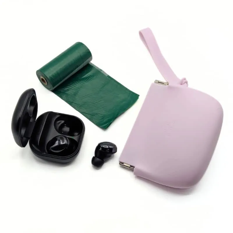 POCHETTE À FRIANDISES SILICONE (OUVERTURE À UNE MAIN) - LILAS OU GRIS