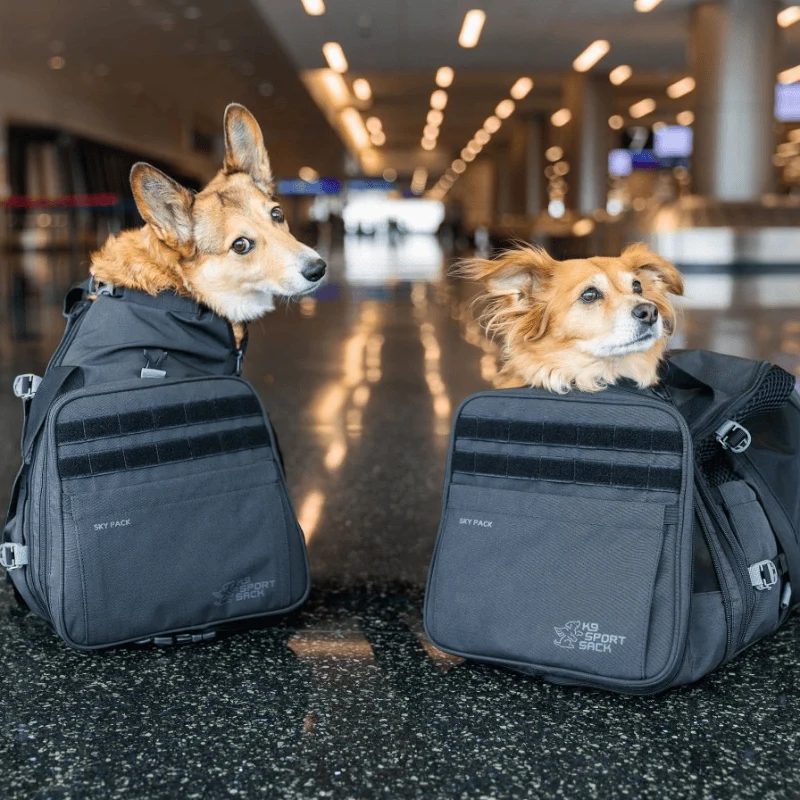 SAC DE TRANSPORT 2-EN-1 POUR CHIEN - SAC AVION CONVERTIBLE EN SAC À DOS * SKY PACK