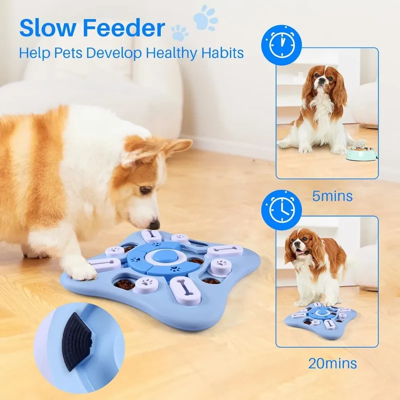 Jouet Puzzle Interactif pour Chien Plateau à Friandises