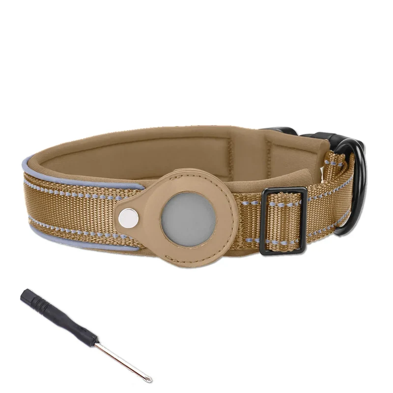 Collier pour Traceur GPS Rembourré Réfléchissant Grand Chien