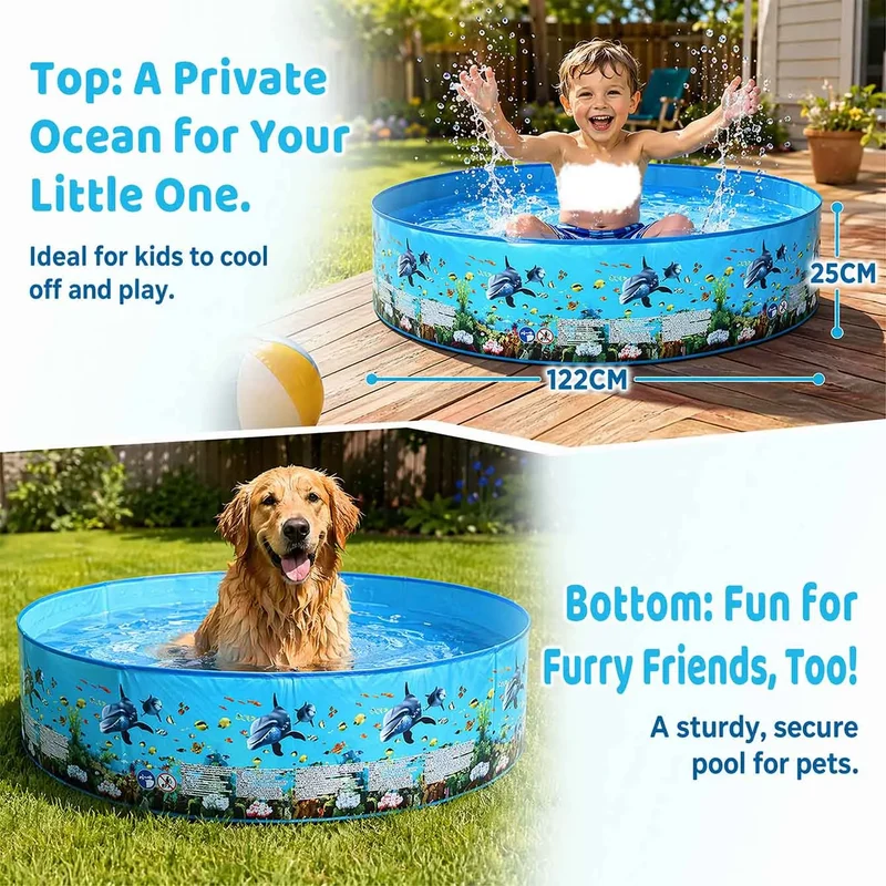 Piscine pour Chien Ronde Grande Taille 122 à 244 cm