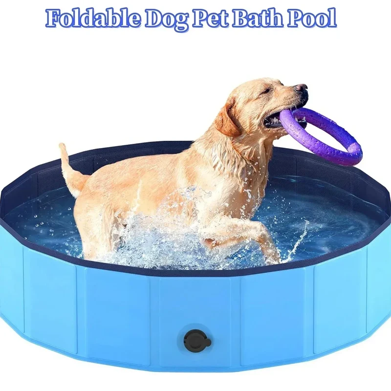 Piscine pour Chien Baignoire Pliable PVC 80 cm