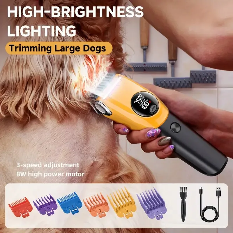 Tondeuse de Toilettage pour Chien Sans Fil 8 W