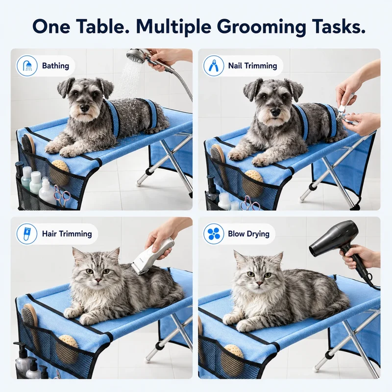 Table de Toilettage Portable Petit Chien et Chat