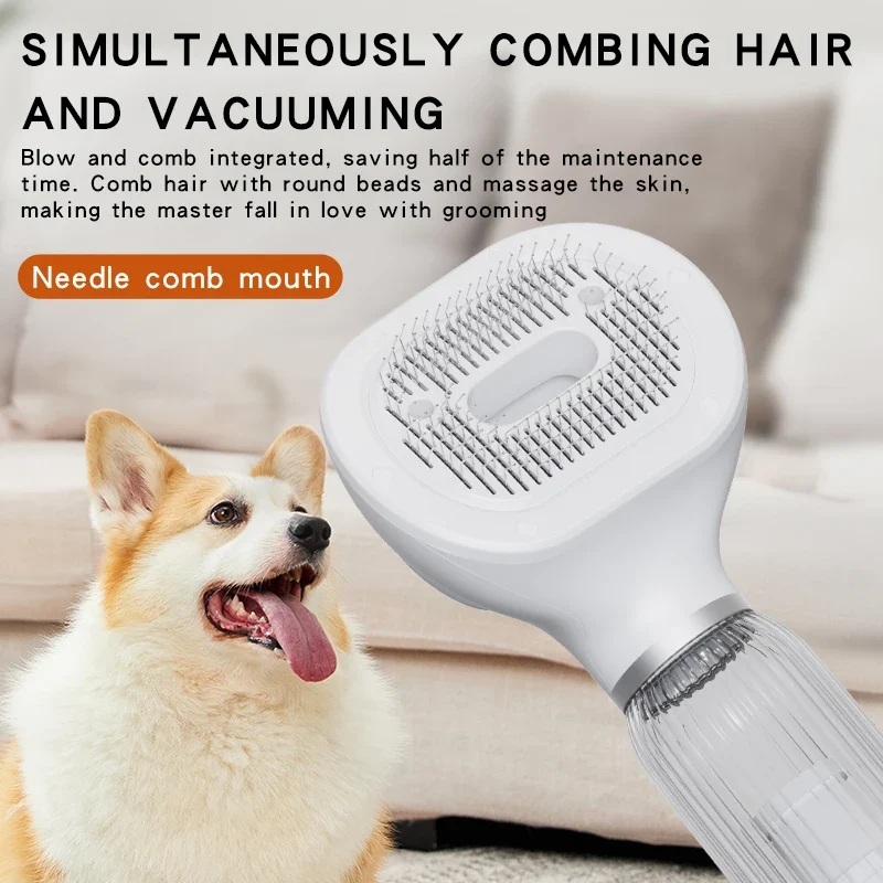 Brosse Chien Soufflante 4 en 1, Séchage Air Frais