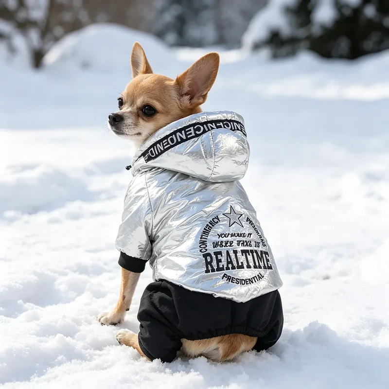 Combinaison Imperméable de Neige Petit Chien Doublure Polaire