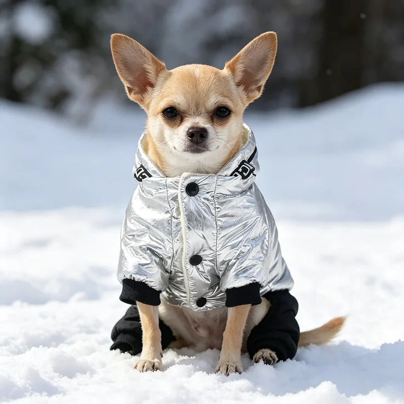 Combinaison Imperméable de Neige Petit Chien Doublure Polaire