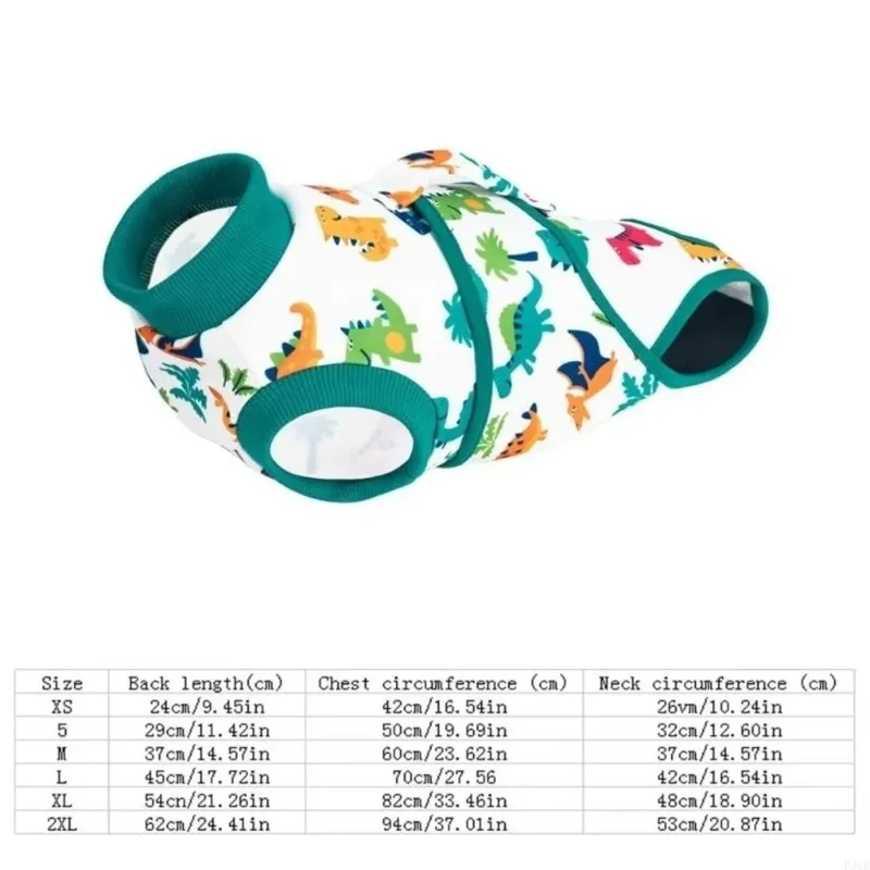 Combinaison de Stérilisation Chien Respirante Alternative Collerette