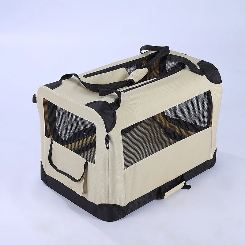 Caisse de Transport Chien Souple Pliable 3 Portes